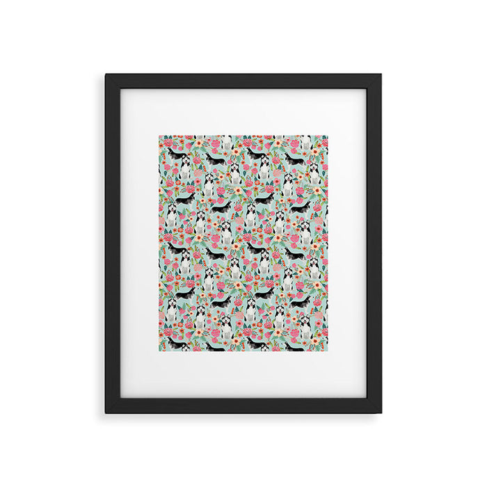 Husky dog breed must have gifts for dog person husky owner presents Framed Art Print Gallery Image 1