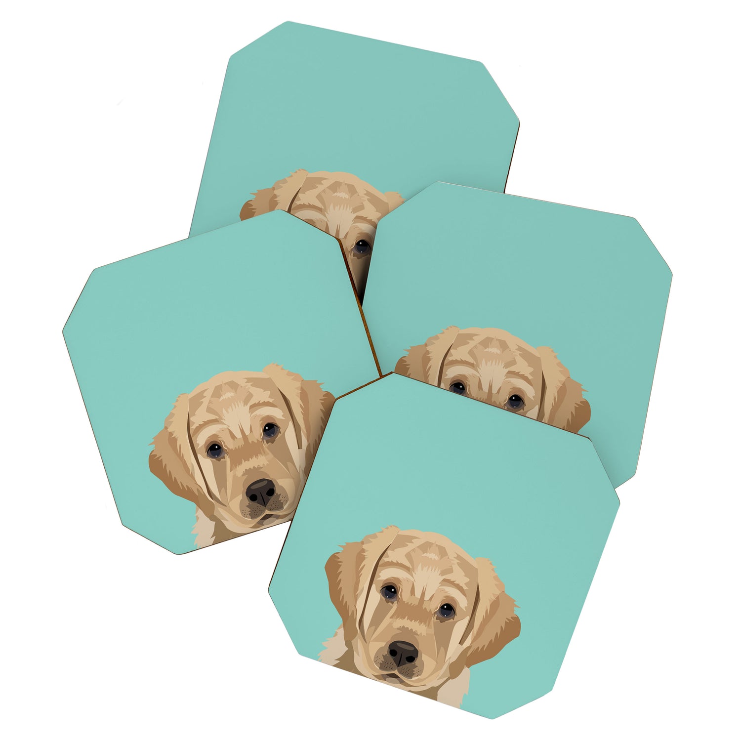Labrador puppy pet portrait wall art and gifts for dog breed lovers Coaster Gallery Image 1