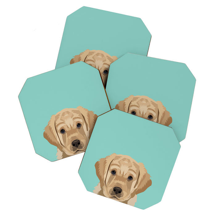 Labrador puppy pet portrait wall art and gifts for dog breed lovers Coaster Gallery Image 1