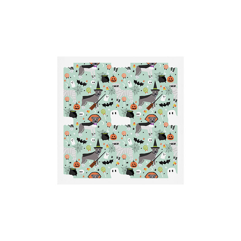 Pitbull halloween costumes pet portrait fall october cute trick or treat pitbulls Art Print Gallery Image 1