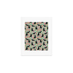 Scottish Terrier florals pattern dog breed dog art pet portraits pet friendly scottie gifts Art Print Gallery Image 1