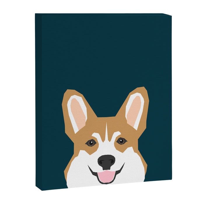 Teagan - Corgi Welsh Corgi gift phone case design for pet lovers and dog people Canvas Print Gallery Image 1