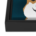 Teagan - Corgi Welsh Corgi gift phone case design for pet lovers and dog people Framed Canvas Print Gallery Image 3