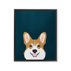 Teagan - Corgi Welsh Corgi gift phone case design for pet lovers and dog people Framed Canvas Print Gallery Image 6
