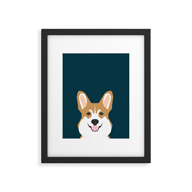 Teagan - Corgi Welsh Corgi gift phone case design for pet lovers and dog people Framed Art Print Gallery Image 5
