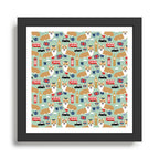 Welsh Corgi london england pattern cute corgis in britain dog breeds by pet friendly Framed Art Print Gallery Image 1