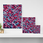 Colorful  Hearts - Graffiti Style Canvas Print Gallery Image 3