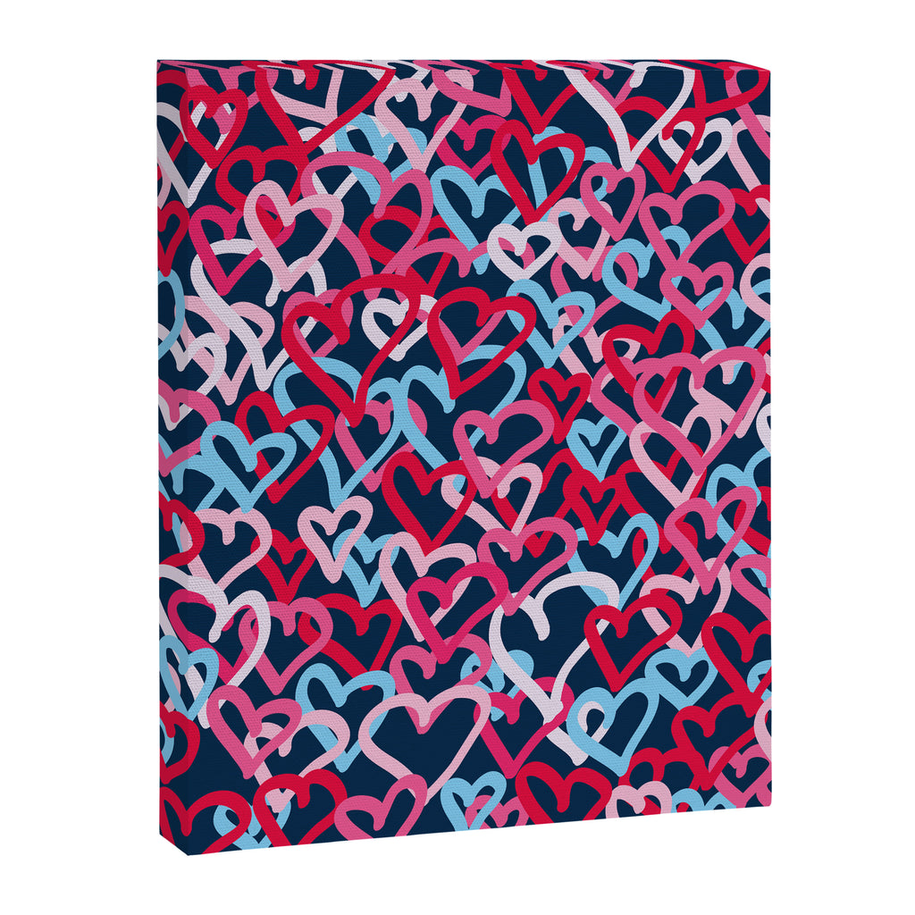 Colorful  Hearts - Graffiti Style Canvas Print Gallery Image 8