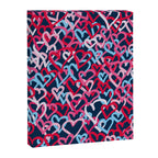 Colorful  Hearts - Graffiti Style Canvas Print Gallery Image 3