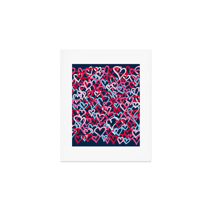 Colorful  Hearts - Graffiti Style Art Print Gallery Image 1
