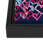 Colorful  Hearts - Graffiti Style Framed Canvas Print Gallery Image 3