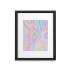 Liquid Colorful Abstract Rainbow Paint Framed Art Print Gallery Image 6