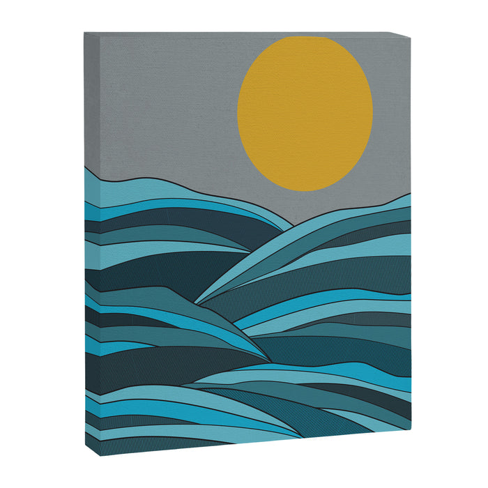 The ocean, waves and sun Canvas Print Gallery Image 1