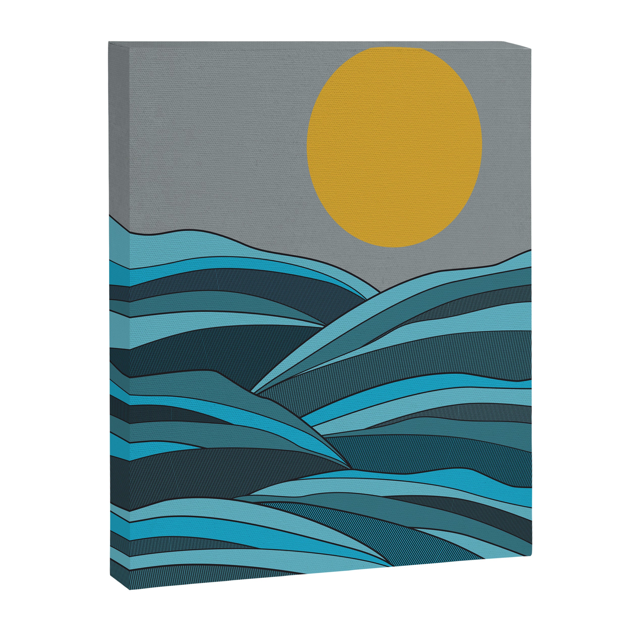 The ocean, waves and sun Canvas Print Gallery Image 8
