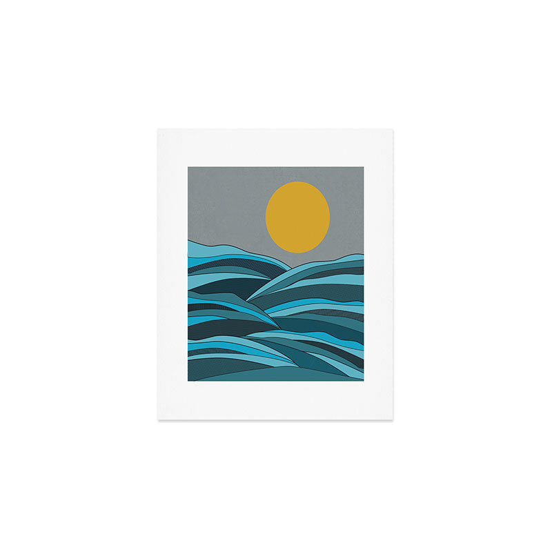 The ocean, waves and sun Art Print Gallery Image 1