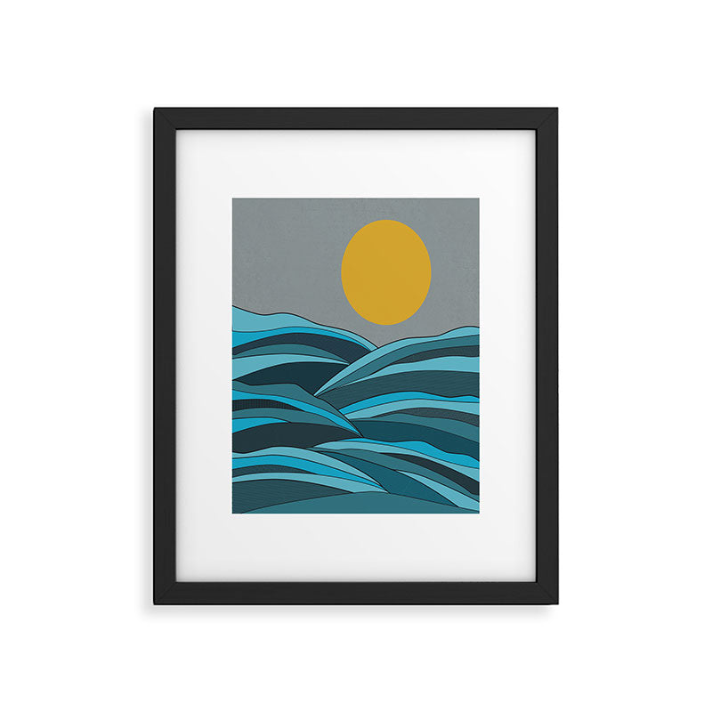 The ocean, waves and sun Framed Art Print Gallery Image 6