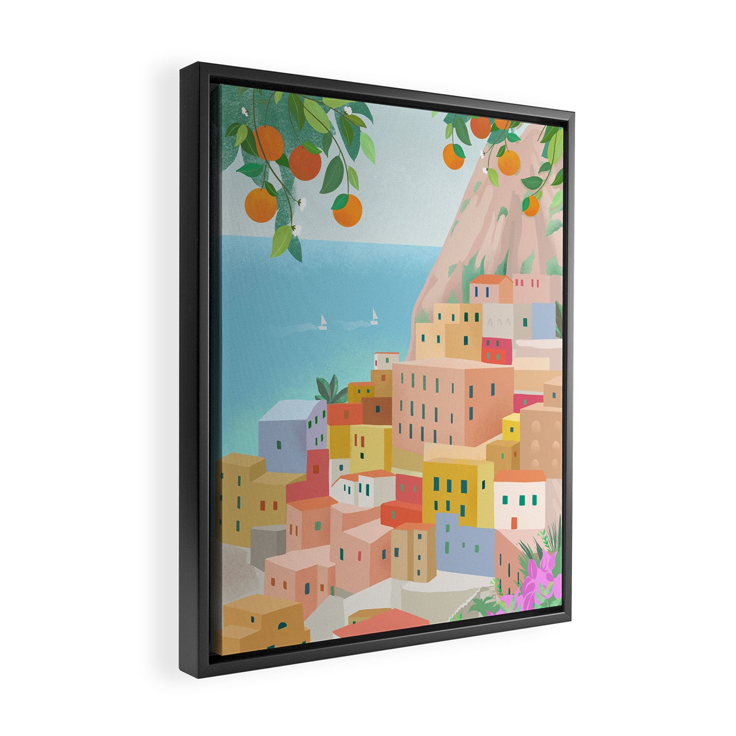 Amalfi Coast, Italy Framed Canvas Print Gallery Image 2