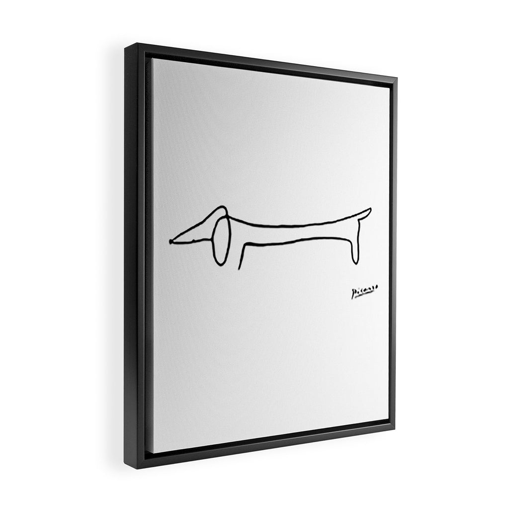 Picasso's sausage dog Framed Canvas Print Gallery Image 2
