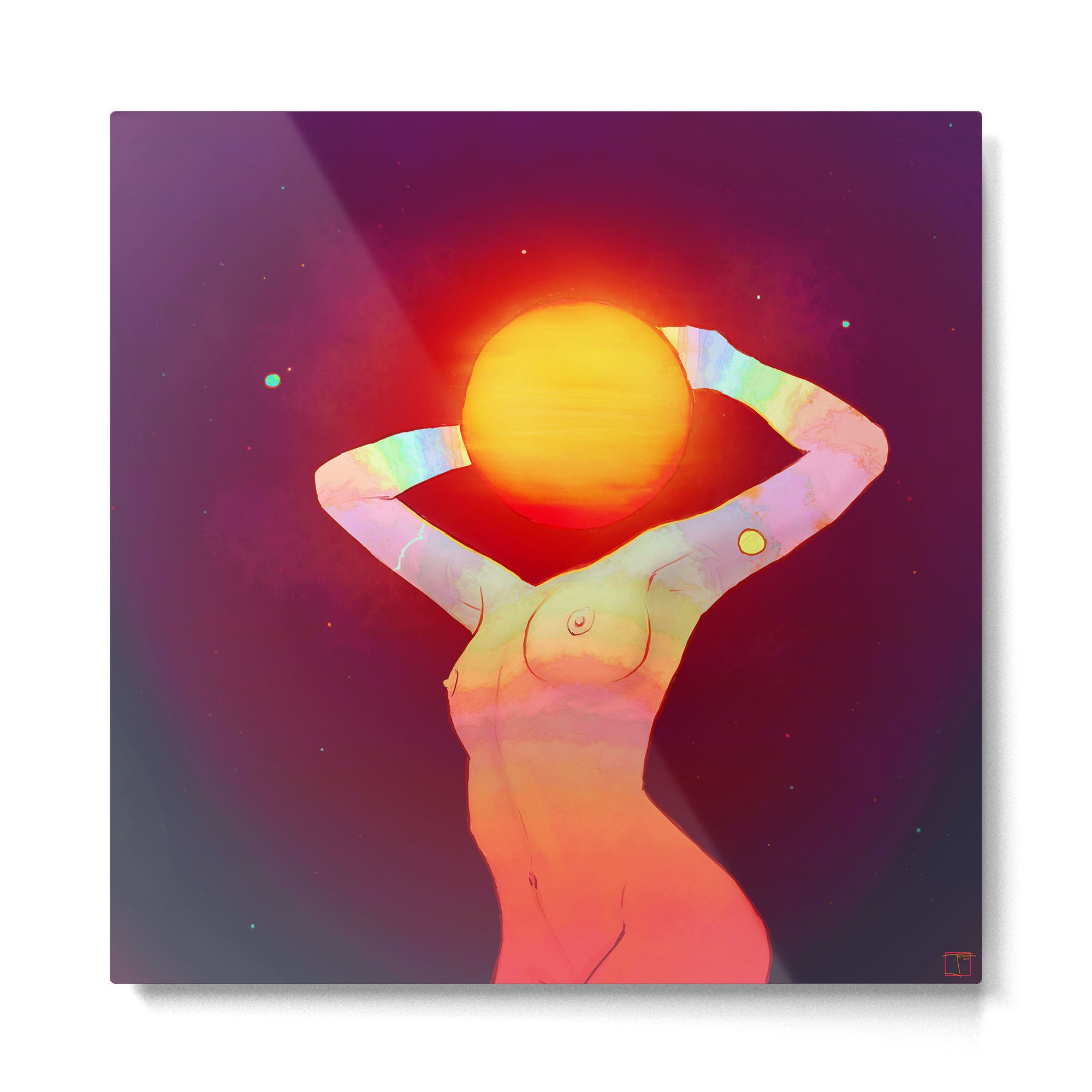 Sun Head Metal Print Gallery Image 2