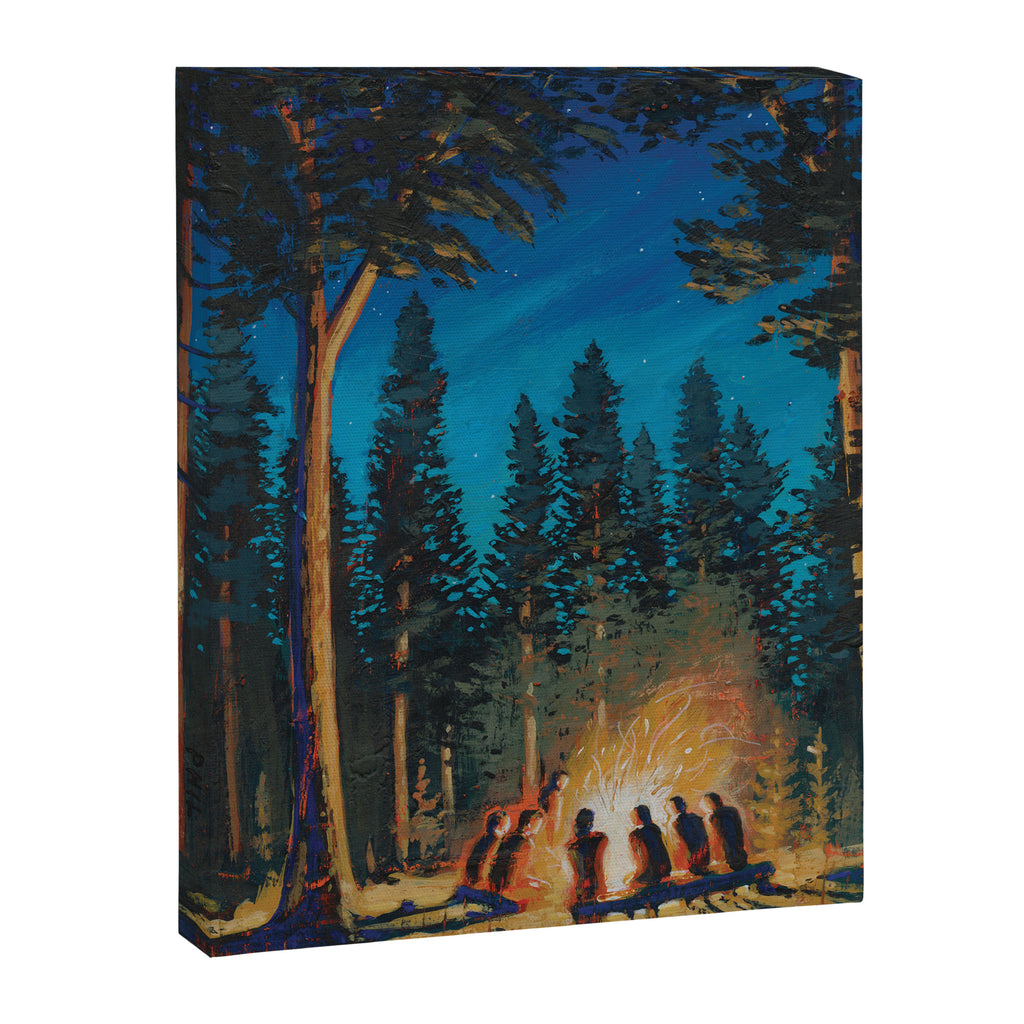 campfire gathering Canvas Print Gallery Image 8