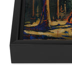 campfire gathering Framed Canvas Print Gallery Image 3