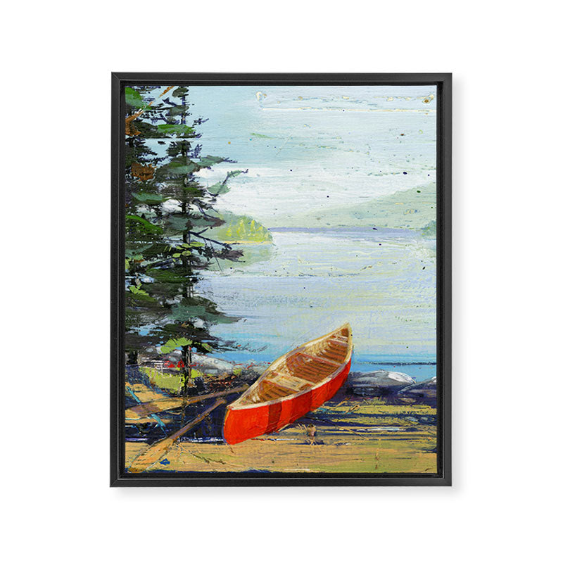 me and you and the red canoe Framed Canvas Print Gallery Image 8