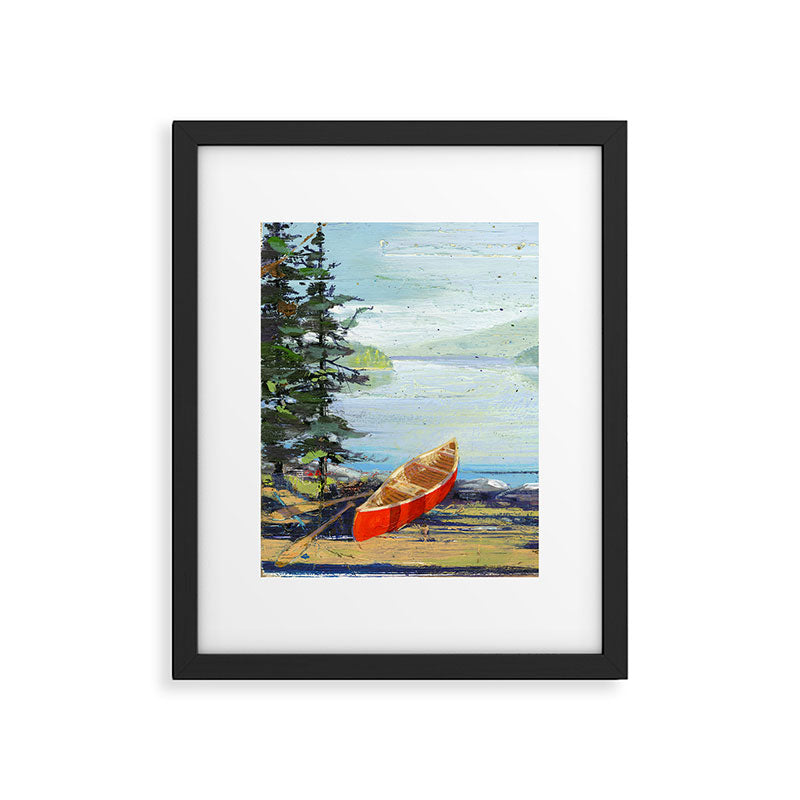 me and you and the red canoe Framed Art Print Gallery Image 6
