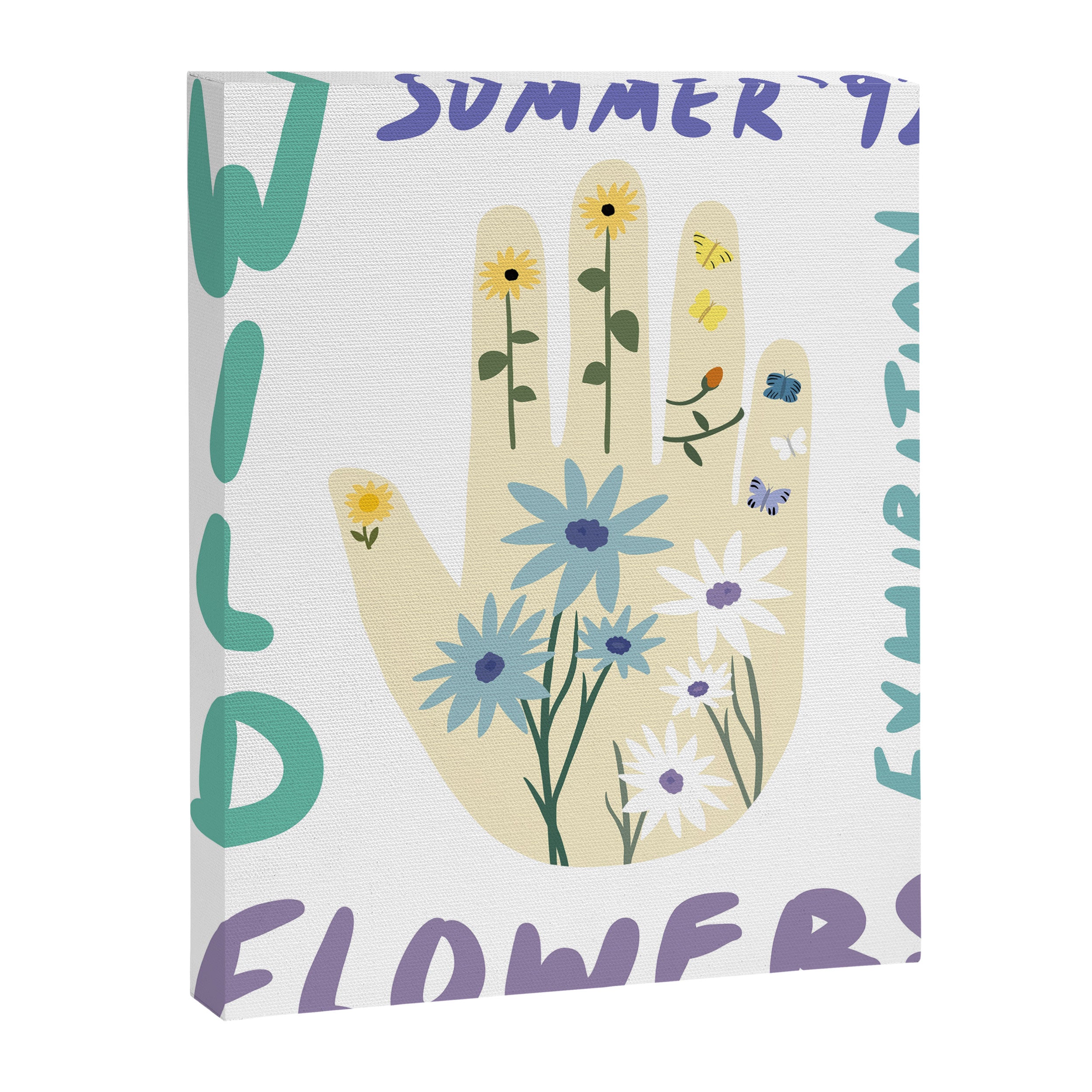 90s Wild Flowers Exhibition Poster Canvas Print Gallery Image 6