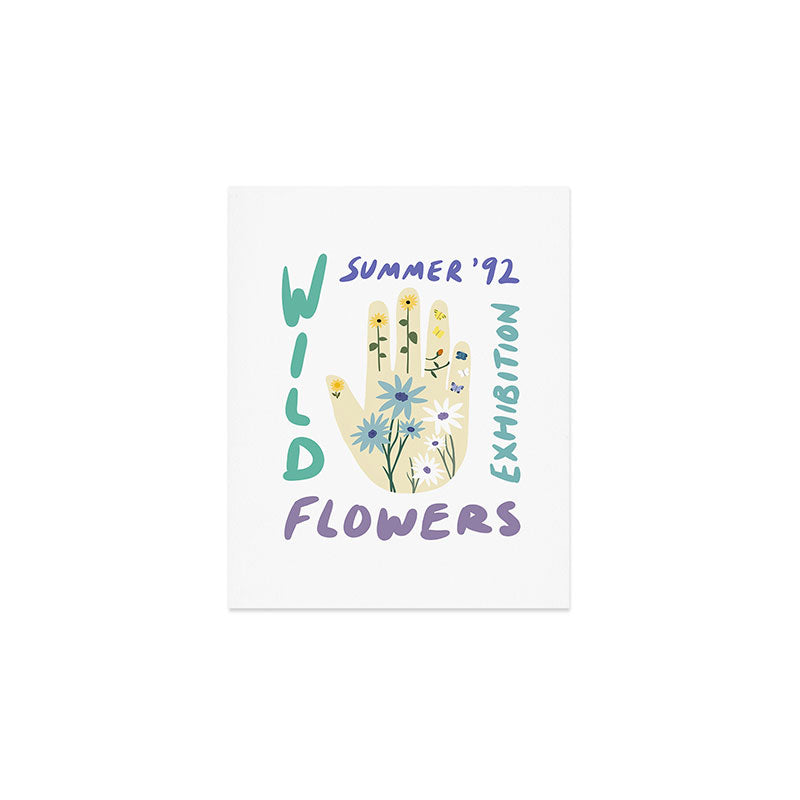 90s Wild Flowers Exhibition Poster Art Print Gallery Image 1