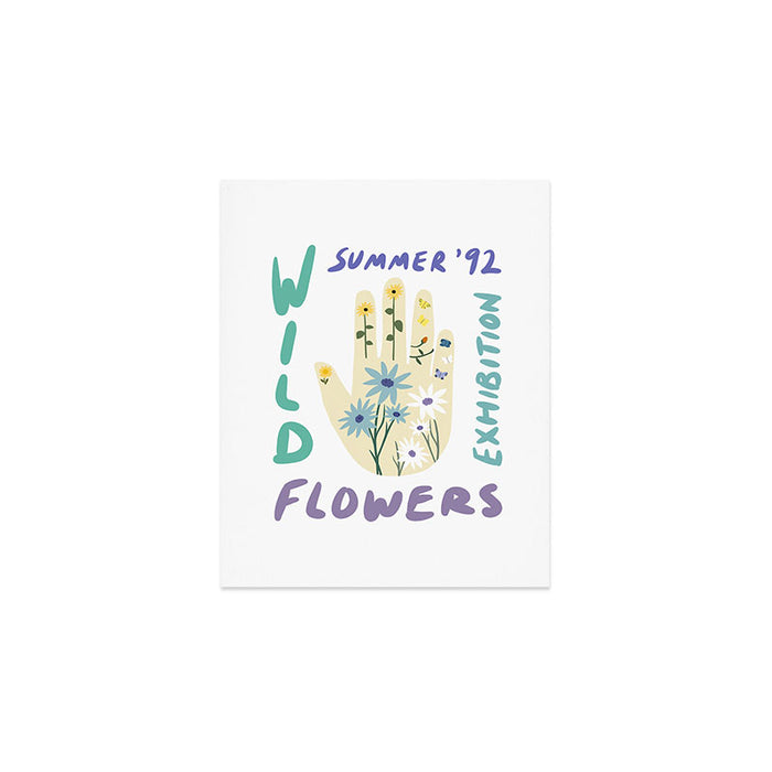 90s Wild Flowers Exhibition Poster Art Print Gallery Image 1