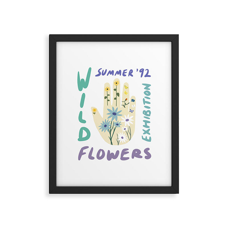 90s Wild Flowers Exhibition Poster Framed Art Print Gallery Image 5