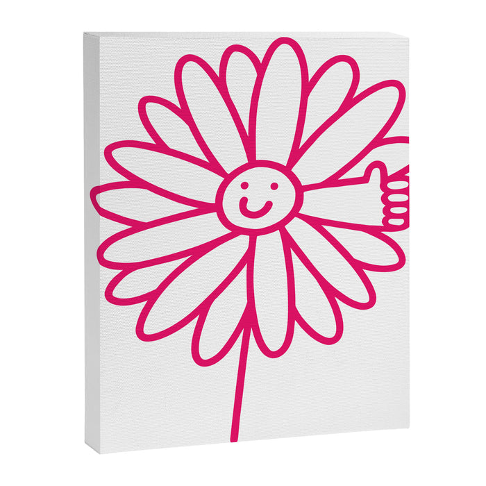 Flower Thumbs Up Canvas Print Gallery Image 1
