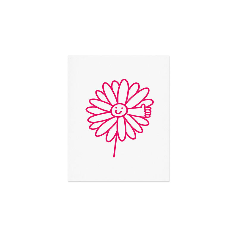 Flower Thumbs Up Art Print Gallery Image 1