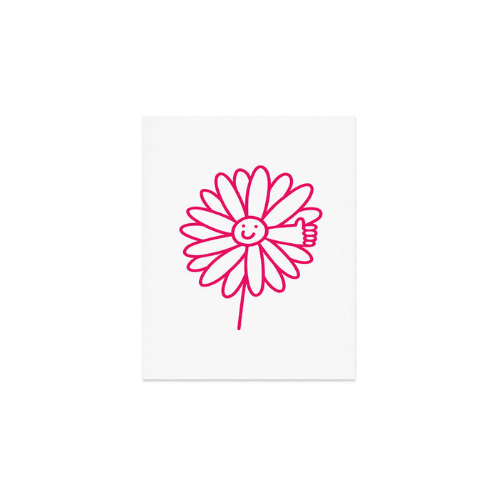 Flower Thumbs Up Art Print Gallery Image 1