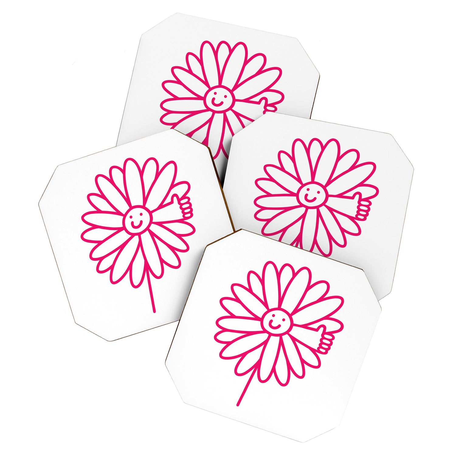 Flower Thumbs Up Coaster Gallery Image 1