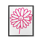 Flower Thumbs Up Framed Canvas Print Gallery Image 8