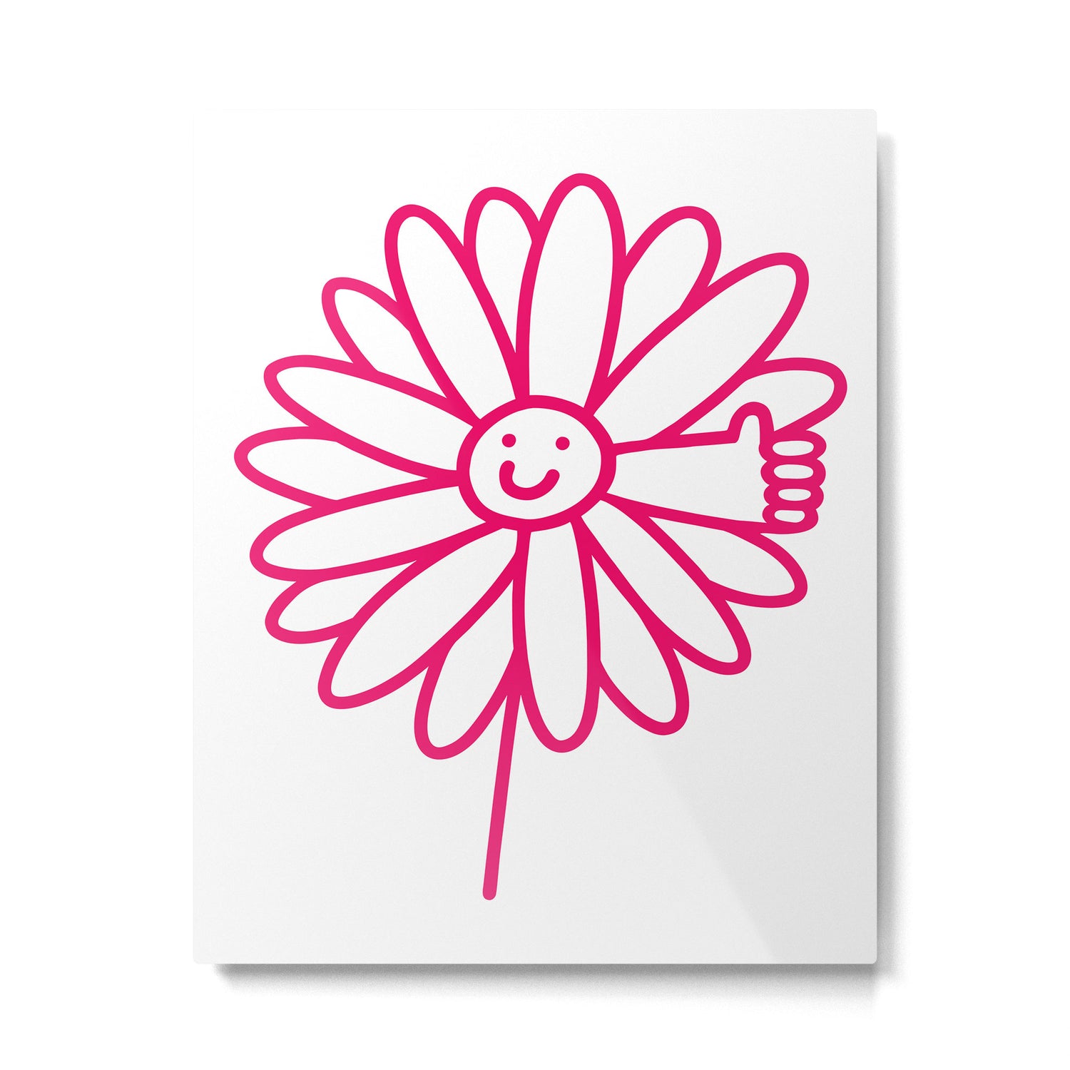 Flower Thumbs Up Metal Print Gallery Image 6