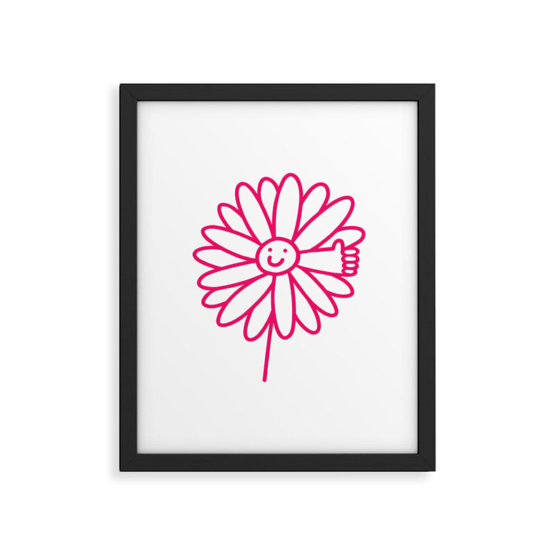 Flower Thumbs Up Framed Art Print Gallery Image 6