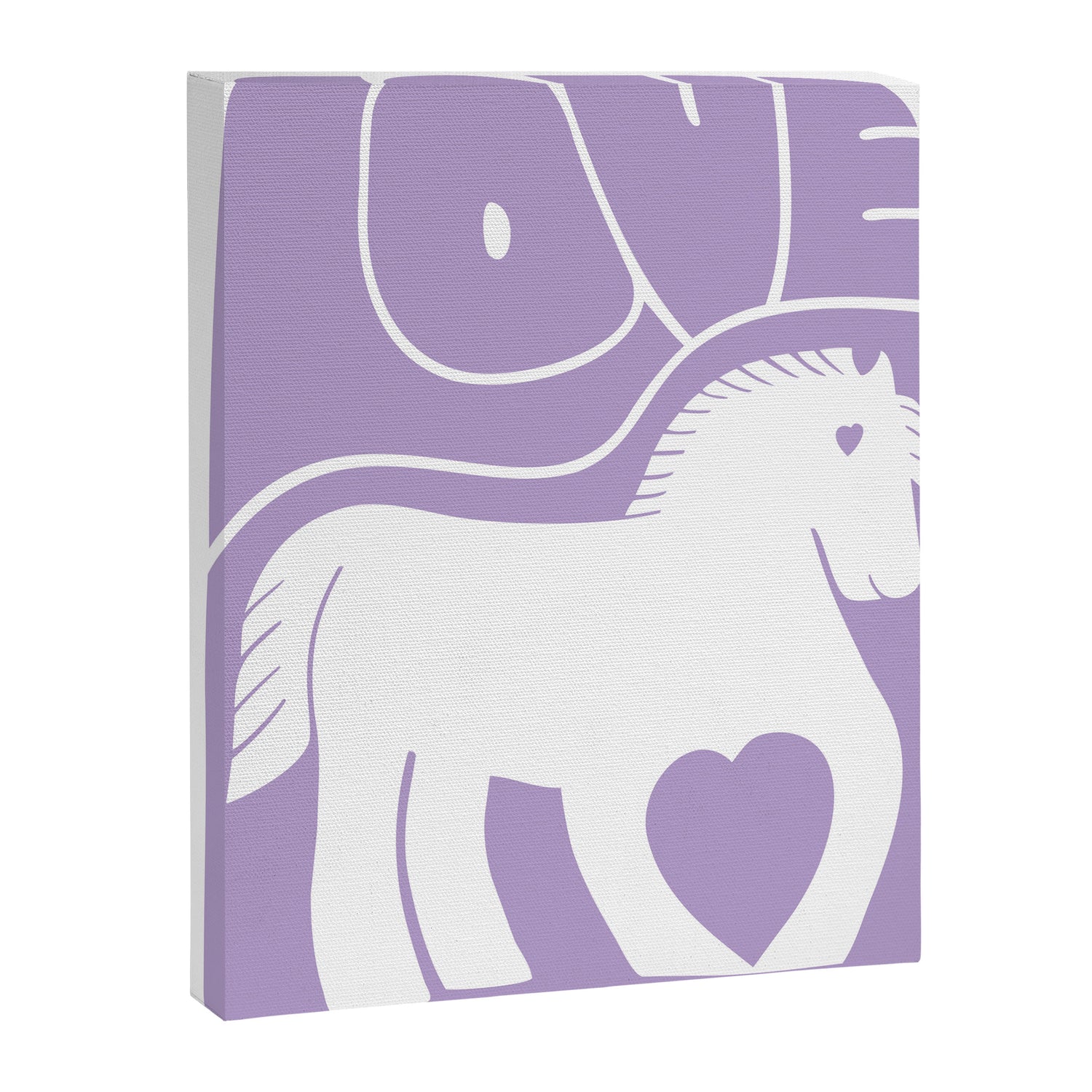 Love Horse Lilac Canvas Print Gallery Image 6