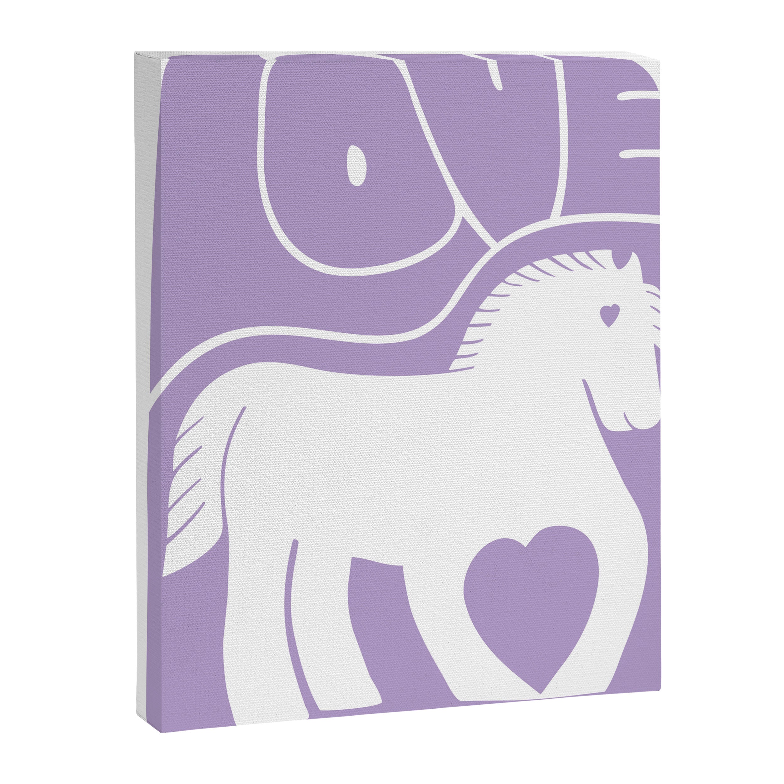 Love Horse Lilac Canvas Print Gallery Image 6