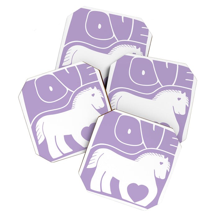 Love Horse Lilac Coaster Gallery Image 1