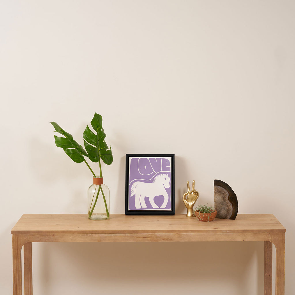 Love Horse Lilac Framed Canvas Print Gallery Image 4