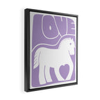 Love Horse Lilac Framed Canvas Print Gallery Image 2