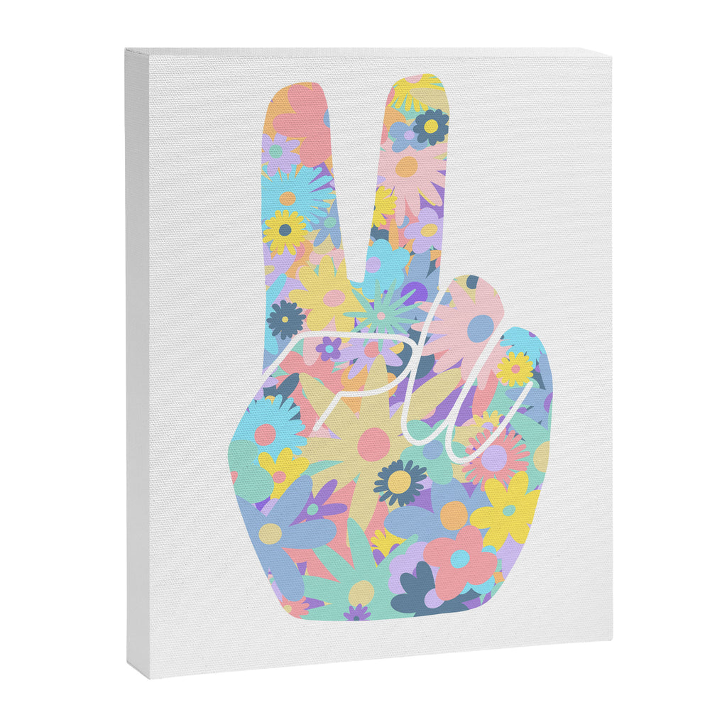 Peace Out Flowers Canvas Print Gallery Image 8