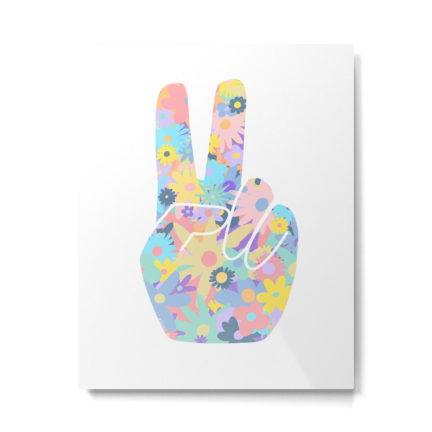 Peace Out Flowers Metal Print Gallery Image 6