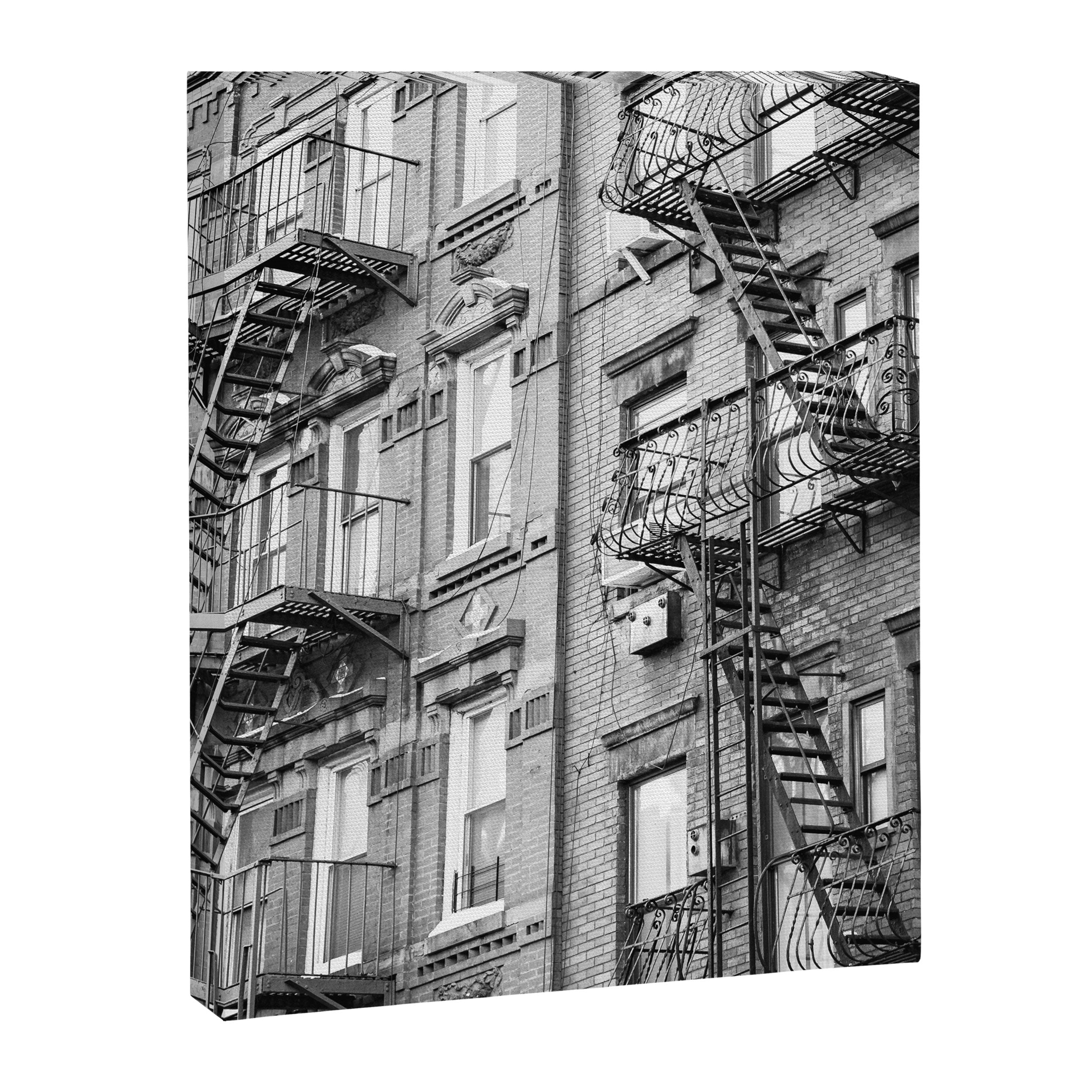 Architecture in NYC | Black and White Photography Canvas Print Gallery Image 6
