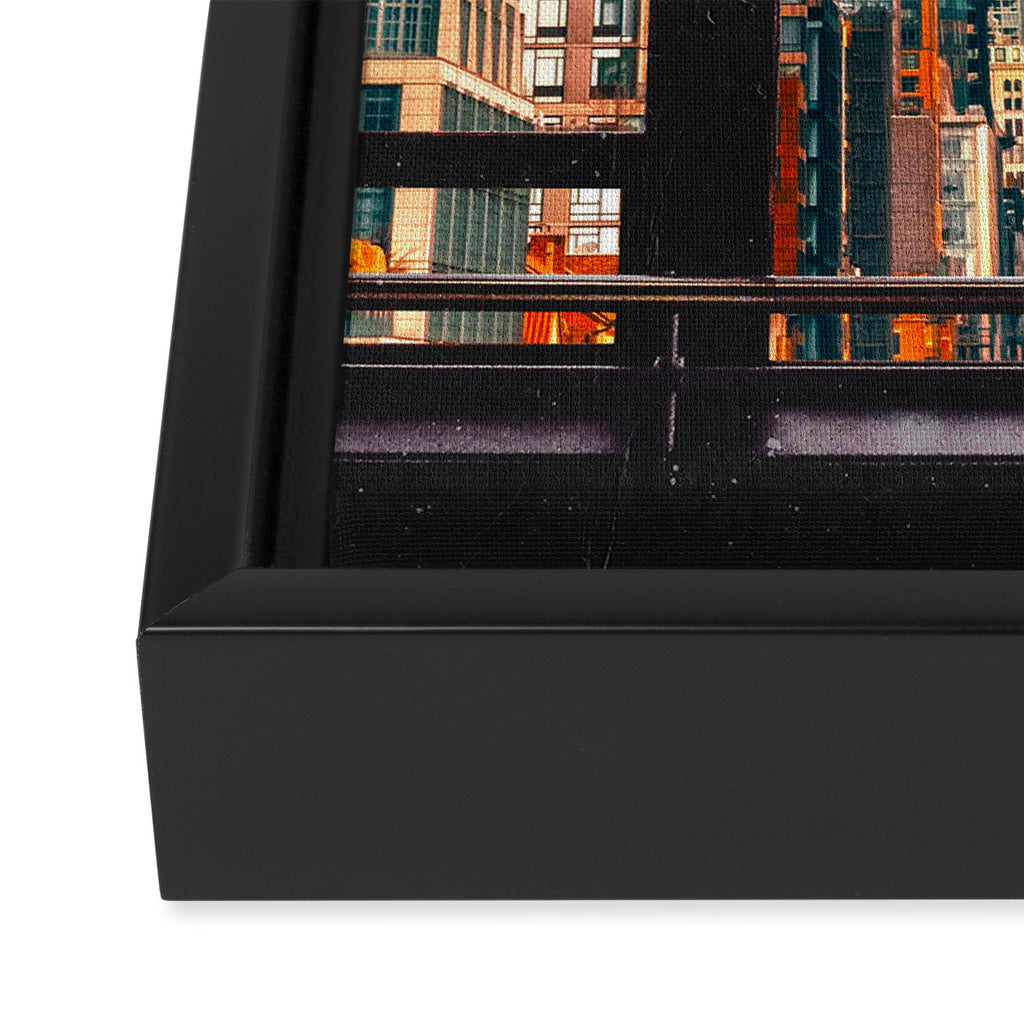 New York City Window #2-Surreal View Collage Framed Canvas Print Gallery Image 3