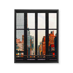 New York City Window #2-Surreal View Collage Framed Canvas Print Gallery Image 6