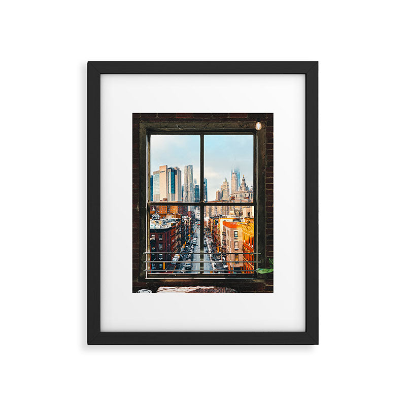 New York City Window | Colorful Street and Skyline | NYC Framed Art Print Gallery Image 5