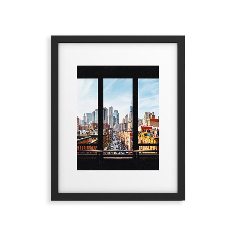New York City Window Panoramic Framed Art Print Gallery Image 6